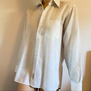 VTG Dior Monogram White Stripe Button Down